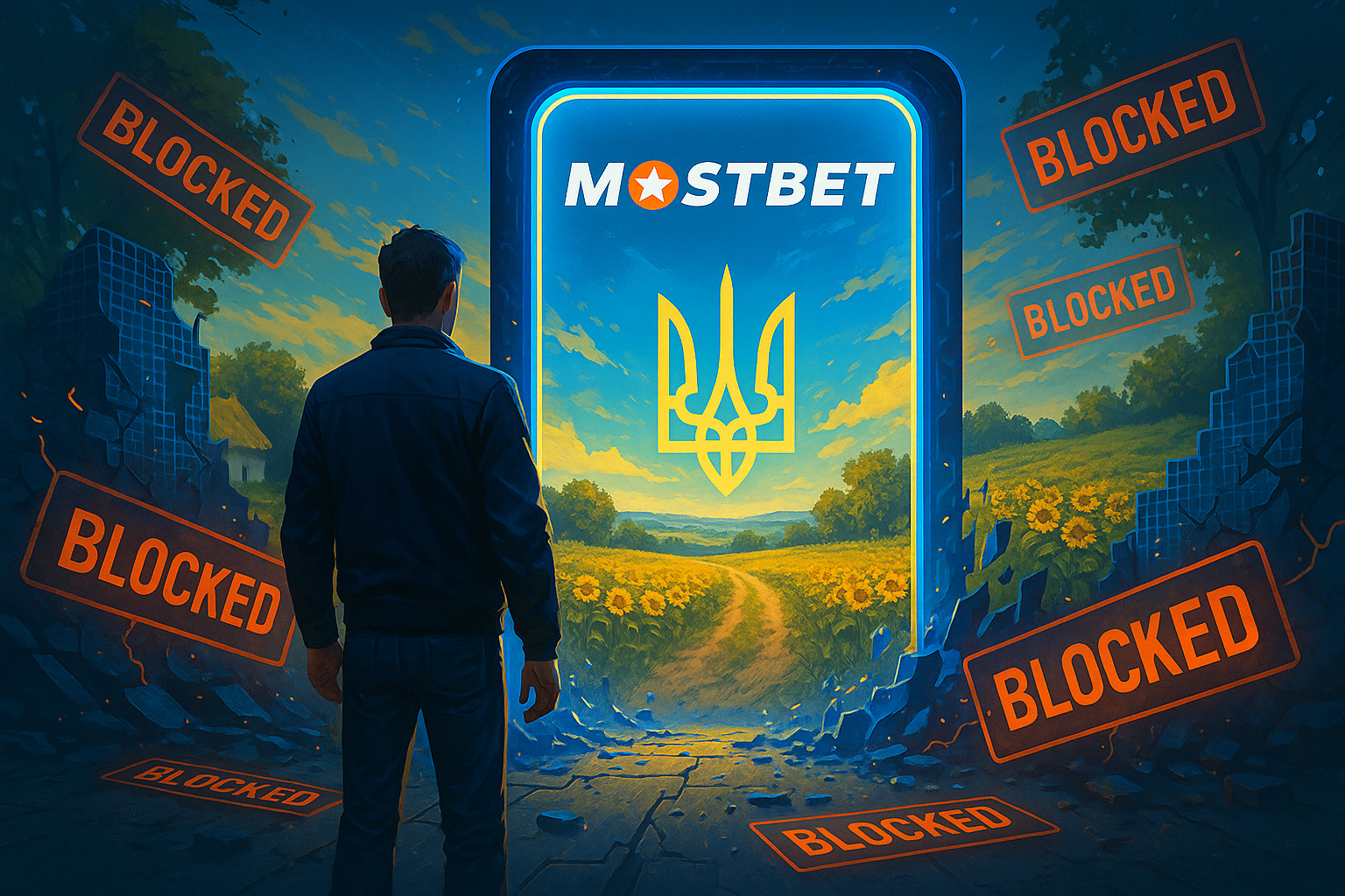 Сообщение о блокировке сайта Mostbet и необходимость использовать зеркало для входа